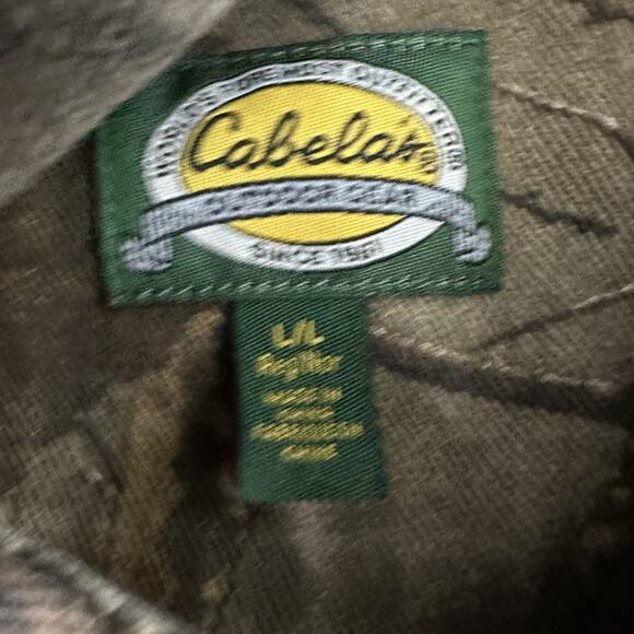 Vintage 90’s Cabela’s Hunting Denim Twill Button Down Shacket Shirt Men’s Large - Picture 7 of 12